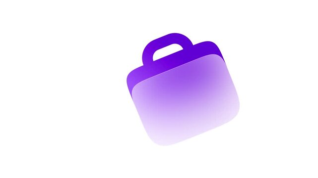 Modern purple briefcase with sleek handle and gradient design