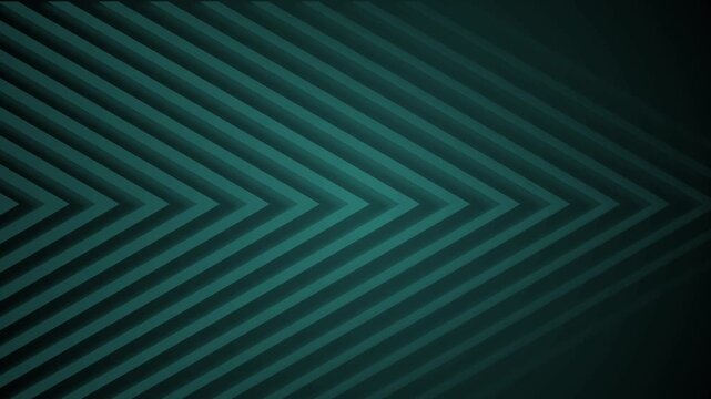 Dark abstract background with repeating chevron arrows formed by layered diagonal lines converging animation