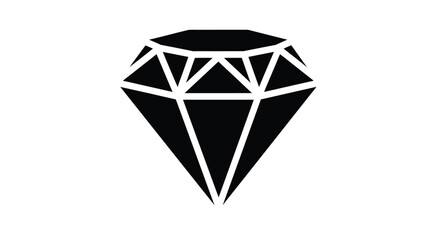 A striking black diamond shape against a white background silhouette © sahidabegum