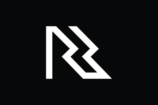 Minimalist letter rr logo vector design template