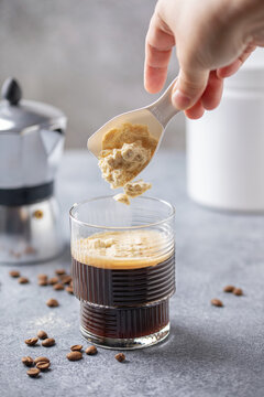 Proffee blend with rich coffee and protein powder for energy boost