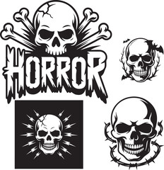 Fototapeta premium Horror Logo illustration