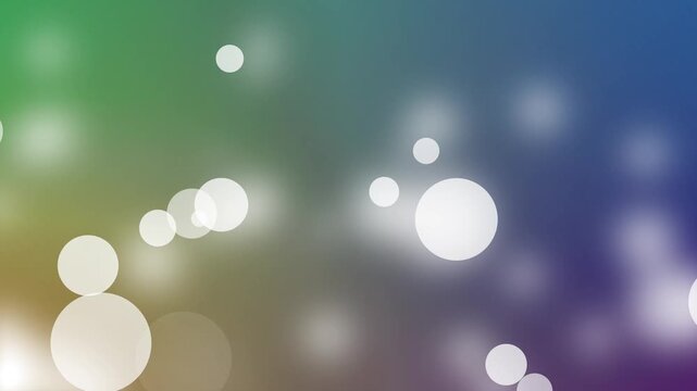 Soft bokeh circles of varying sizes scattered background animation, creating a dreamy abstract light pattern animated