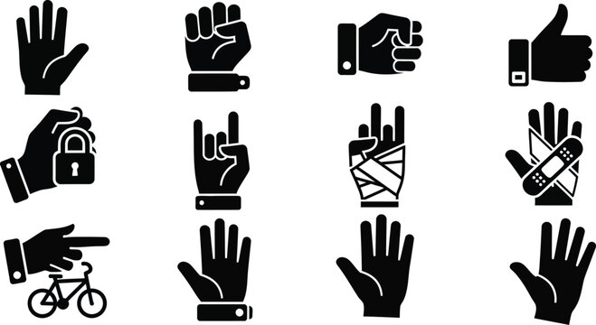 Hand gestures and signs for communication and expression