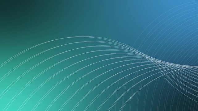 Abstract gradient background with flowing curved lines forming wave patterns animation, modern minimal design