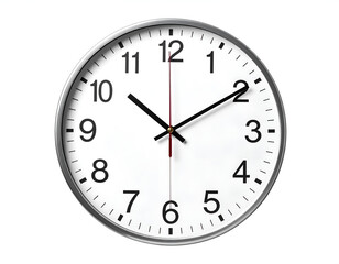 Modern round wall clock with black hands showing 1009