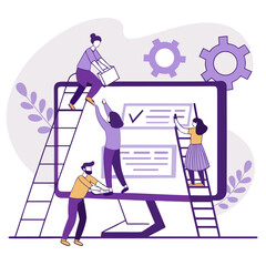 Teamwork and collaboration on a digital project