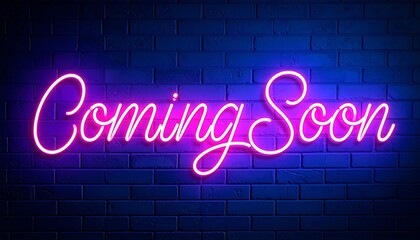 Obraz premium Neon coming soon sign