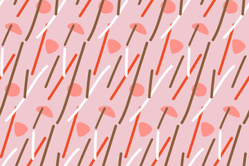 Hand drawn abstract seamless pattern colorful background. Vector.