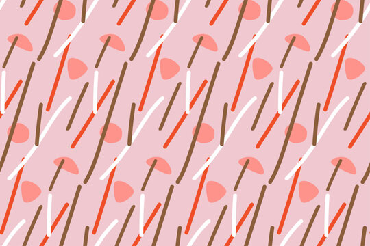 Hand drawn abstract seamless pattern colorful background. Vector.
