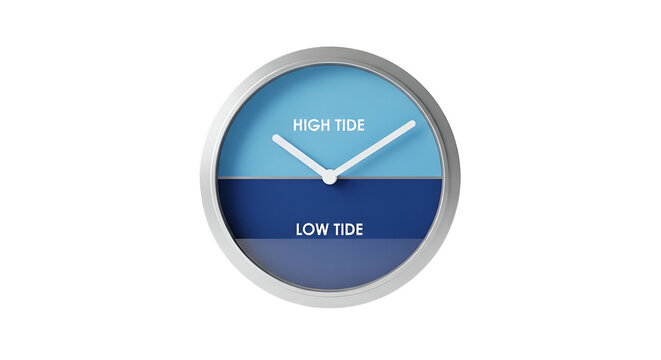 Tide Clock Showing Low Tide Time.