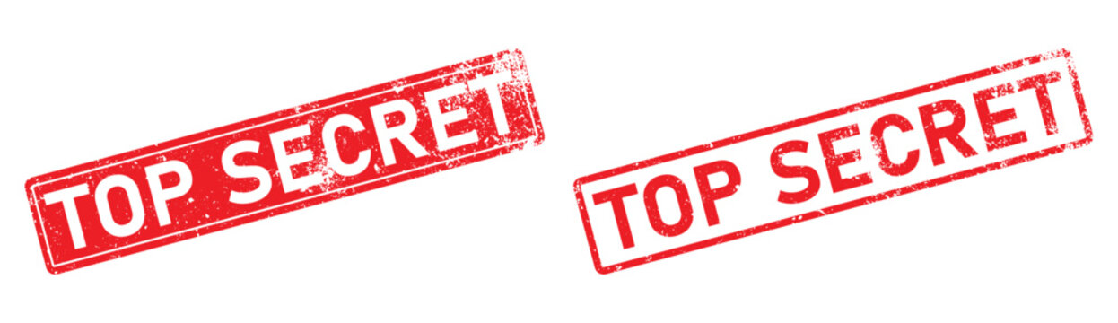 Vector illustration of Top Secret stamps