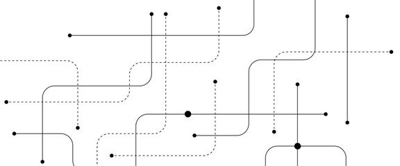 Vector abstract geometric technology and connection concept.