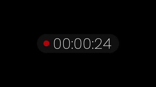 30 Seconds Countdown Timer, Clean Clock Animation