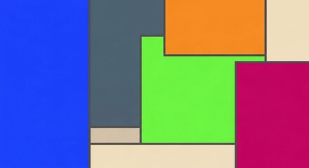 Fototapeta premium Abstract geometric composition colorful blocks