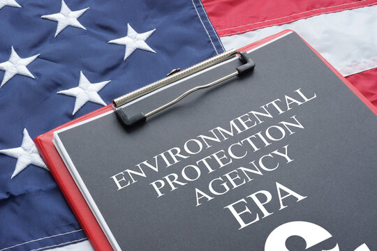 Environmental Protection Agency EPA Concept Showing Government Environmental Regulation, Pollution Control, Ecological Protection Policies and Sustainability Monitoring in the United States