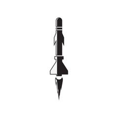 Fototapeta premium missile rudal logo icon illustration design