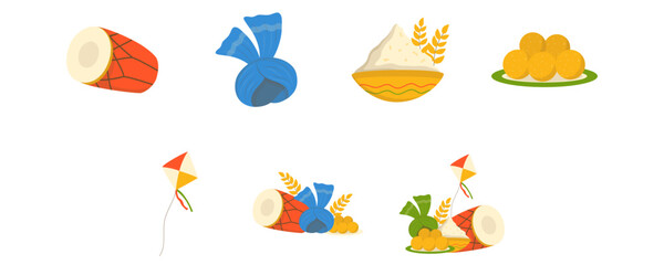 Baisakhi Day Illustration. Vector isolated