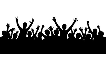 Group of People with Hands Up