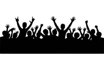 Group of People with Hands Up