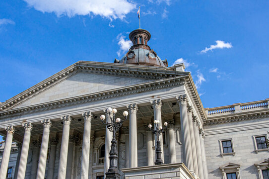 Columbia, SC&mdash;Apr 11, 2018; The South Carolina State House and capitol dome in downtown Columbia