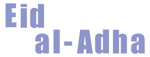 Eid aladha greeting card with purple text © Foysal