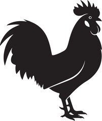 Rooster Silhouette in Vector © Sabbir