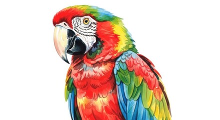 Obraz premium Vibrant macaw parrot with rainbow plumage