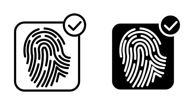 Biometric security icons set. vector illustration
