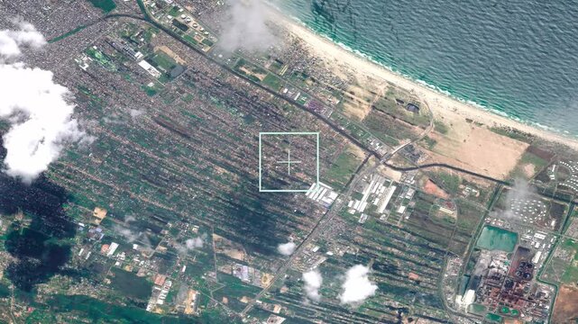 satelite map drone view