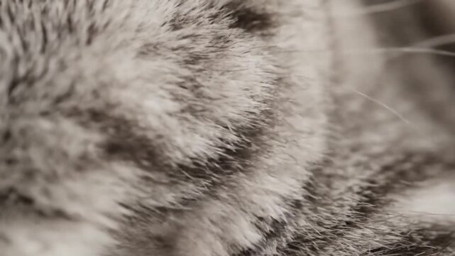 Close up of domestic cat fur pattern