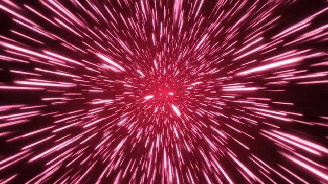 Abstract space time tunnel of light speed hyperdrive warp drive energy flow through hyperspace vortex