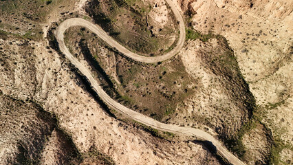 Aerial view desert, aerial view panoramic, Aerial view road 