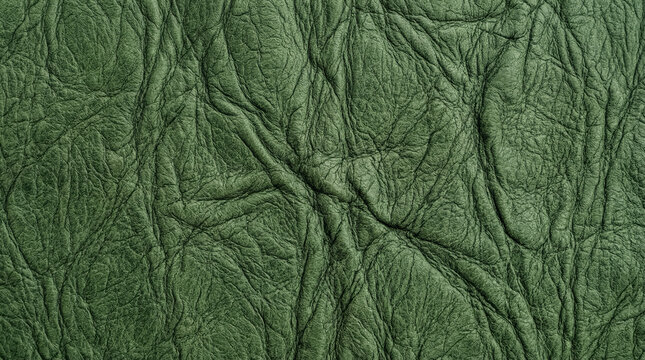  Green Wrinkled Nopal Cactus Vegan Leather Texture Background