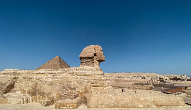 Sphinx and pyramid of Giza