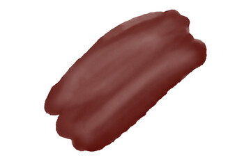 Obraz premium Abstract Burgundy Dark Red Watercolor Brush Stroke Paint Smear Texture for Artistic Design on Transparent Background