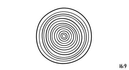 Fototapeta premium Concentric circles illustration with layered rings and numerical notation.