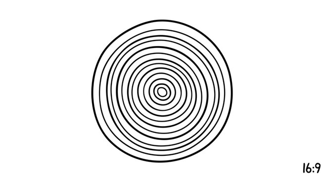 Concentric circles illustration with layered rings and numerical notation.