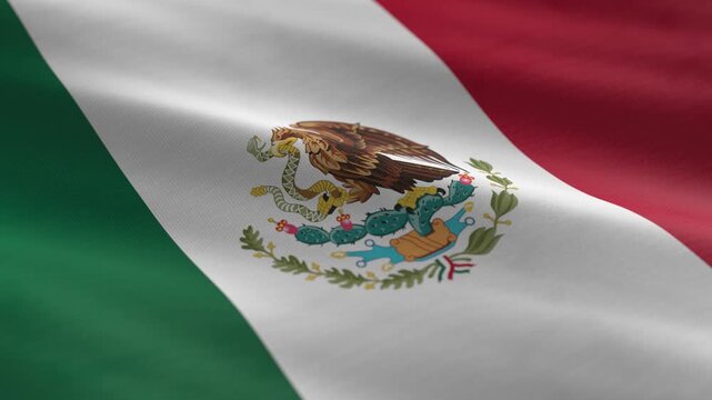 Mexico - waving flag loop