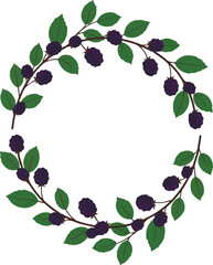 Obraz premium blackberry wreath.eps