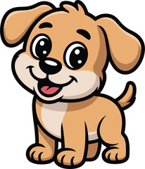 Fototapeta premium dog maskot icon on white background.