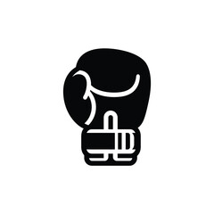 Boxing Glove B&W Mascot Glyph Graphic