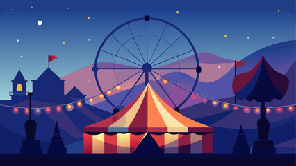 Illustration of a night at the carnival © ruposhi