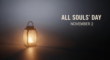 All Souls Day Memorial Candle Light Banner