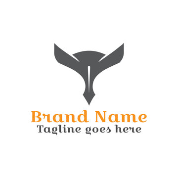 Wings logo. Fully Vector EPS file. CMYK color mode. Editable color. Easy to download.