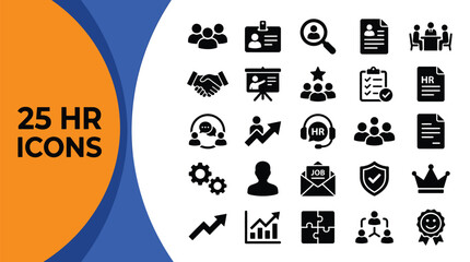 Fototapeta premium Twenty-five spring season themed icons showcase outdoor nature.