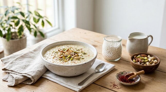 Homemade Sabudana Kheer Healthy Tapioca Pearl Milk Dessert