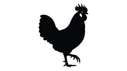 A black silhouette of a rooster © SILHUETTECHEMBER