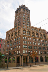 Fototapeta premium Sun Tower, a heritage Beaux-Arts building in Downtown Vancouver, British Columbia, Canada