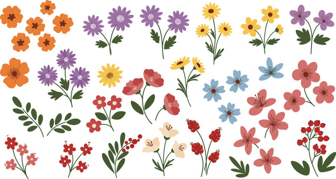 A seamless floral vector pattern features a set of colorful spring tulips and garden blossoms in a vibrant nature design for wallpaper or card decoration